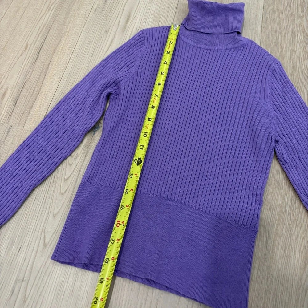 Zara Violet Ribbed Turtleneck Sweater size M - Picture 3 of 6